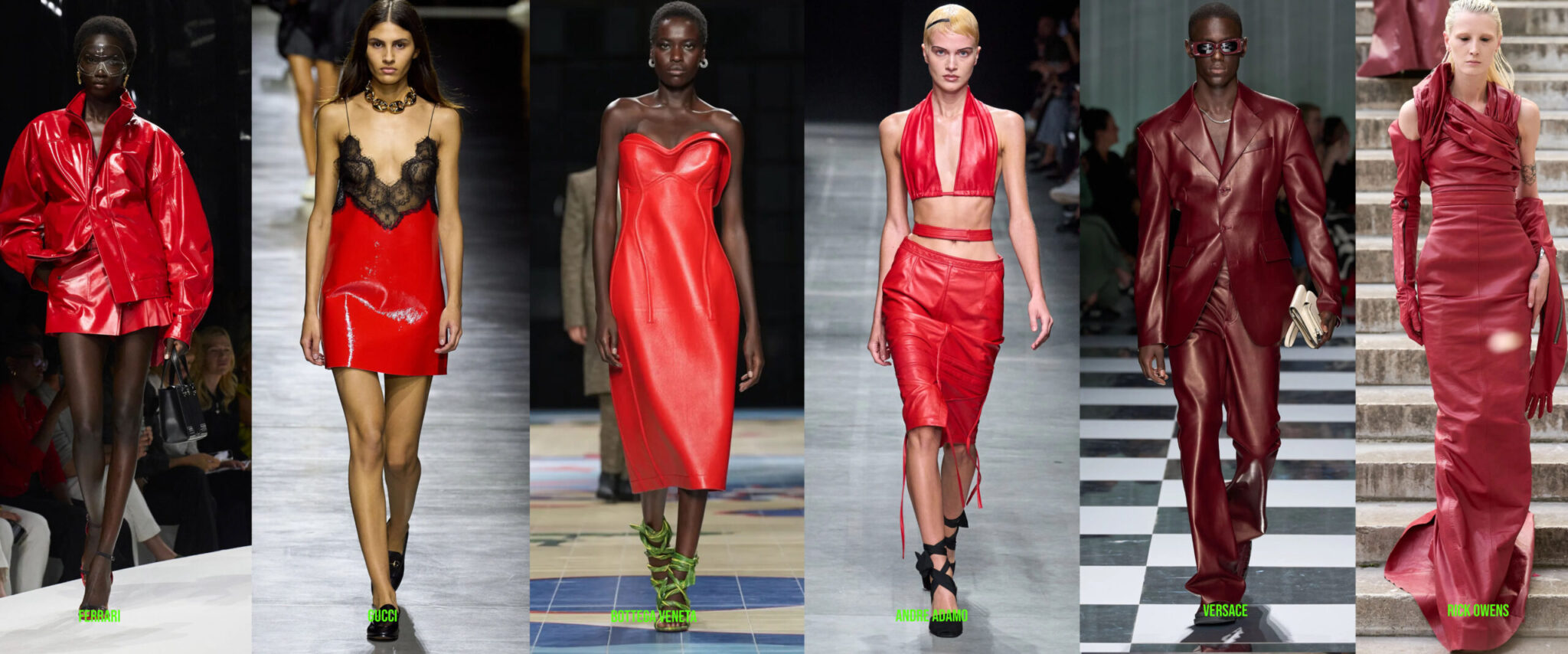 8 trends mode cuir rouge