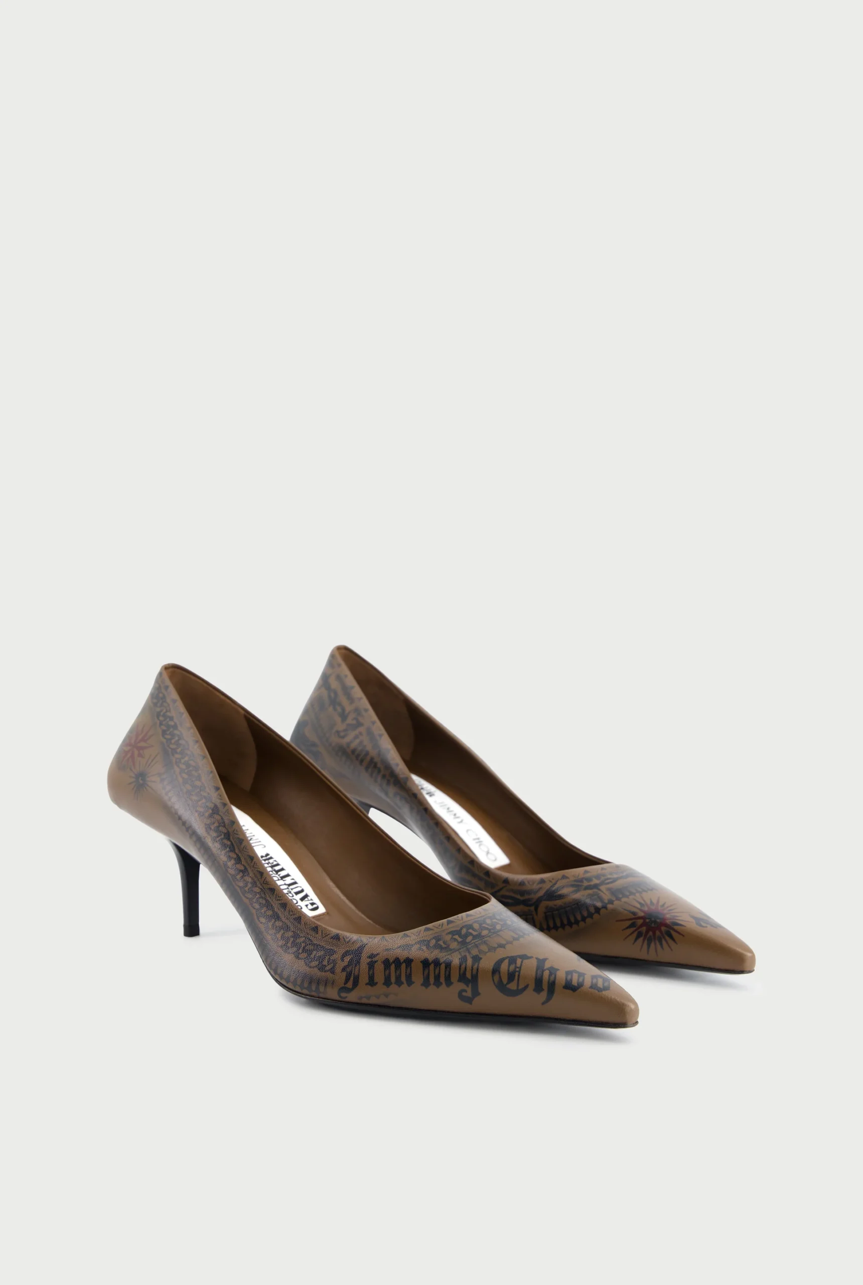 JEAN PAUL GAULTIER / JIMMY CHOO PUMP 60 ÉBÈNE