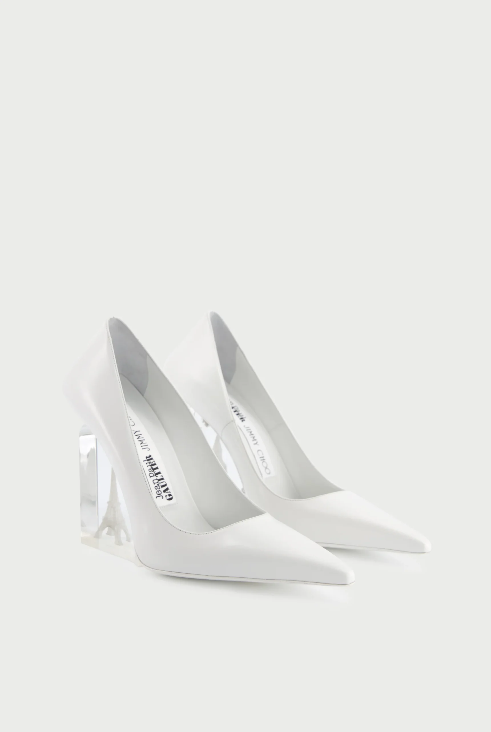 JEAN PAUL GAULTIER / JIMMY CHOO WEDGE 110 BLANC