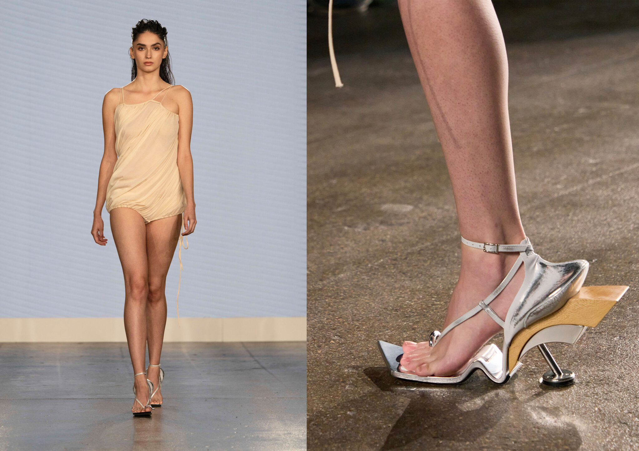 Ying Ou "awakening" collection at London fashion week SS 2025. Photo: Heallen Pan